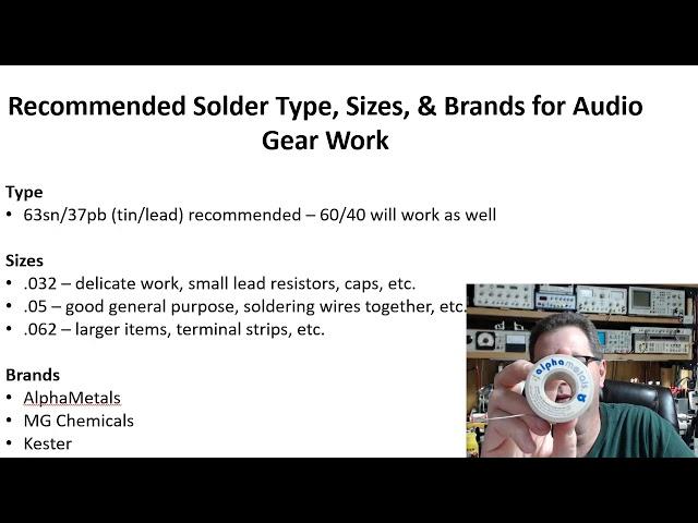 What type of solder is best for audio work?