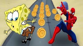 SPONGEBOB - Губка Боб Квадратные Штаны или ЧЕЛОВЕК ПАУК  -SPIDERMAN! Кто круче №2