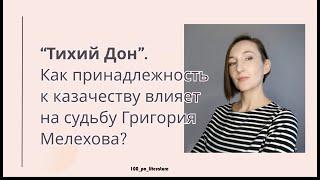 "Тихий Дон" М. Шолохова. Как принадлежность к казачеству влияет на жизненный путь Григория Мелехова?