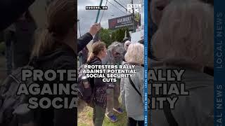 Protesters rally in Eugene against potential cuts to Social Security