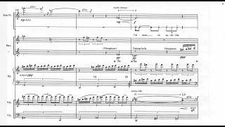 Kaija Saariaho - Terrestre for Solo Flute, Percussion, Harp, Violin and Cello (2002) [Score-Video]