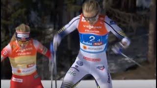 4x5 km stafett kvinner, siste etappe VM Seefeld