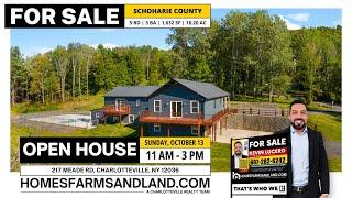 **Open House Sunday! Explore 217 Meade Rd, Charlotteville, NY - 5 BD, 18 Acres, Pool & More**