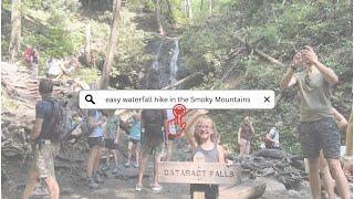Easy Waterfall Hike! CATARACT FALLS Waterfall trail in the Smoky Mountains EASY hikes in the Smokies