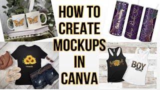 How to Create a Digital Mock Up  in Canva for Free! Step by Step Tutorial