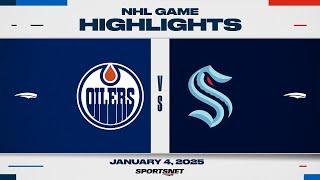 NHL Highlights | Kraken vs. Oilers - January 4, 2025