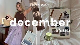 slow december | closet cleanout, handmade gifts & christmas in the summertime  VLOG