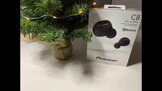 Pioneer SE-C8TW  беспроводные наушники - распаковка.