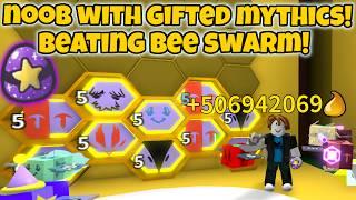 Noob With Gifted Mythics! Beats Bee Swarm! (Unofficial Supercut)