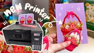 Printing Art Prints & Stickers with My New EPSON ET-2850 Printer for the First Time!#studiovlog