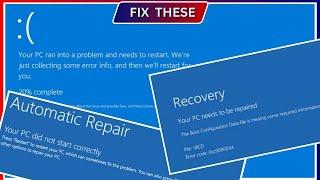 Fix Windows Won't Boot | UEFI Partition | Your PC needs to be repaired | Your PC ran into a problem