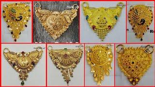 Latest gold mangalsutra pendant designs with weight and price//trisha gold art