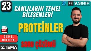 9. Sınıf Biyoloji Yeni Müfredat | Proteinler Soru Çözümü | Maarif Modeli | 23. Ders