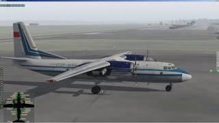 X-plane | Felis | АН 24 (An 24) | Полет по РСБН | ULAA - ULMM