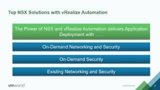 VMworld 2015: MGT5360  - Introducing Application Self service with Networking and Security