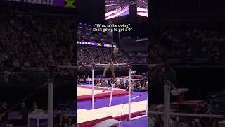 Imagine getting this from the GOAT #gymnastics #simonebiles #judge #goat