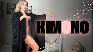 4K Exotic Japanese Kimono Try On |non Transparent Try On Haul with Joanna