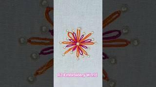 Simple Embroidery Design Ideas | Embroidery Handiworks #handembroidery #embroidery #shorts #trending