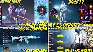 Bgmi Next Mythic Forge Leaks | M4 Glacier 3.5 Update In Bgmi ?? | Next Uc Event Bgmi | 3.5 UPDATE