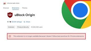 uBlock Origin Has Been Removed From the Chrome Web Store: Affecting 39 Million Users!