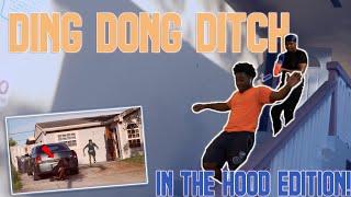 DING DONG DITCH IN THE HOOD! | Social Experiment  w/ Baybee Giant