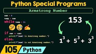 Python Special Programs - Armstrong Number