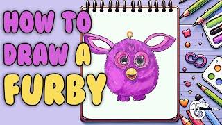 How to Draw a Furby | Step-by-step Easy Toy Drawing Tutorial