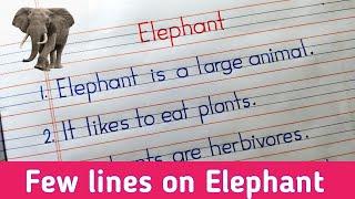 Few lines on elephant || essay on elephant in english || short essay on elephant || Let's Write ||