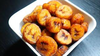 Banane plantain frit facile en moins de 5 minutes / Easy fried banana plantain less than 5 minutes