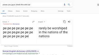 google translate pepe somali weirdness