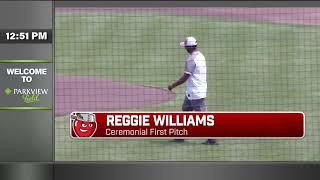 HPLL President Reggie Williams Opening Pitch at TinCaps!