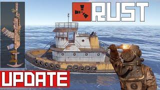 RUST Update ️ Juli 2023 ► Schwimmende Base (Tugboat) - Neues PIO Fährhafen - Neues Suit Skin Paket