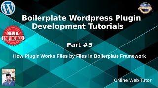 Boilerplate Wordpress Plugin Development Tutorials #5  About How Plugin Files Works in Boilerplate