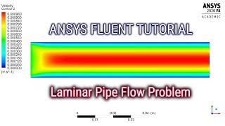 ANSYS Fluent Tutorial | Laminar Pipe Flow Problem | ANSYS Fluent Pipe Flow | CFD Beginners Tutorial