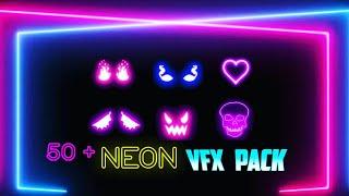 Neon Animation Black screen _ Glowing neon effects _ NEON VFX PACK || Mascot Edit's ||