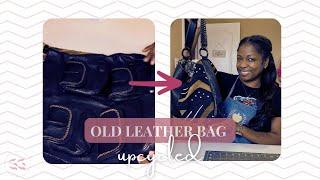 How to make a unique leather purse by upcycling with African mudcloth