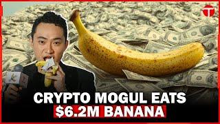 Crypto mogul eats banana artwork he bought for $6.2 million