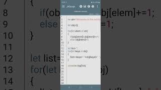 JavaScript : Counting Character Frequency in a String