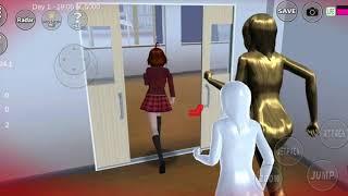 [Sakura School Simulator] Mission Defeat Bronze Statue And Plaster Figure Using Car