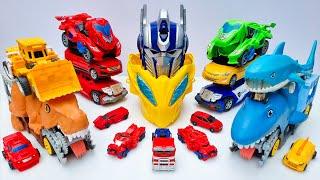 Ulasan Mainan TRANSFORMERS Colorful: Optimus Prime x Bumblebee & Monster Polisi Mobil Robot Mengubah