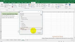 How to split comma separated values into rows or columns in Excel?