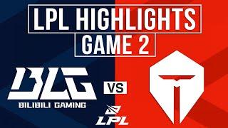 BLG vs TES Highlights Game 2 | LPL 2024 Summer Playoffs | Bilibili Gaming vs Top Esports