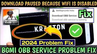 bgmi obb service running | download paused because wifi is disabled | bgmi open nahi ho raha hai