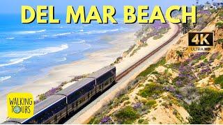 Del Mar California | San Diego Travel | California Beach City | 4K Walking Tour