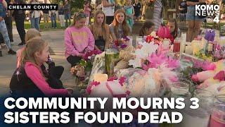 Community gathers in candlelight vigil for 3 sisters found dead in Chelan County