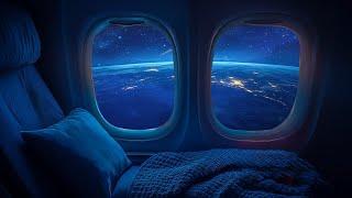 🟤 10 Hours with Night Airplane Window Ambience: Brown Noise Melts All Your Stress Away ️