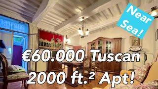 2000 ft.² Tuscany Apartment for just €60,000️Ground Floor! 30 mins to SEA! Town Tour!