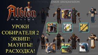 Albion online :  УРОКИ СОБИРАТЕЛЯ #2 - Экипировка, Маунты, Расходка - Как одевать собирателя ?