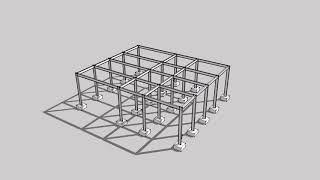 STEEL FRAME STRUCTURE SKETCHUP