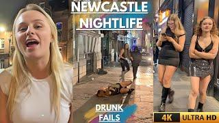  Newcastle Nightlife at 2AM! Drunk Girls, High Heels & Chaos in the Cold! 